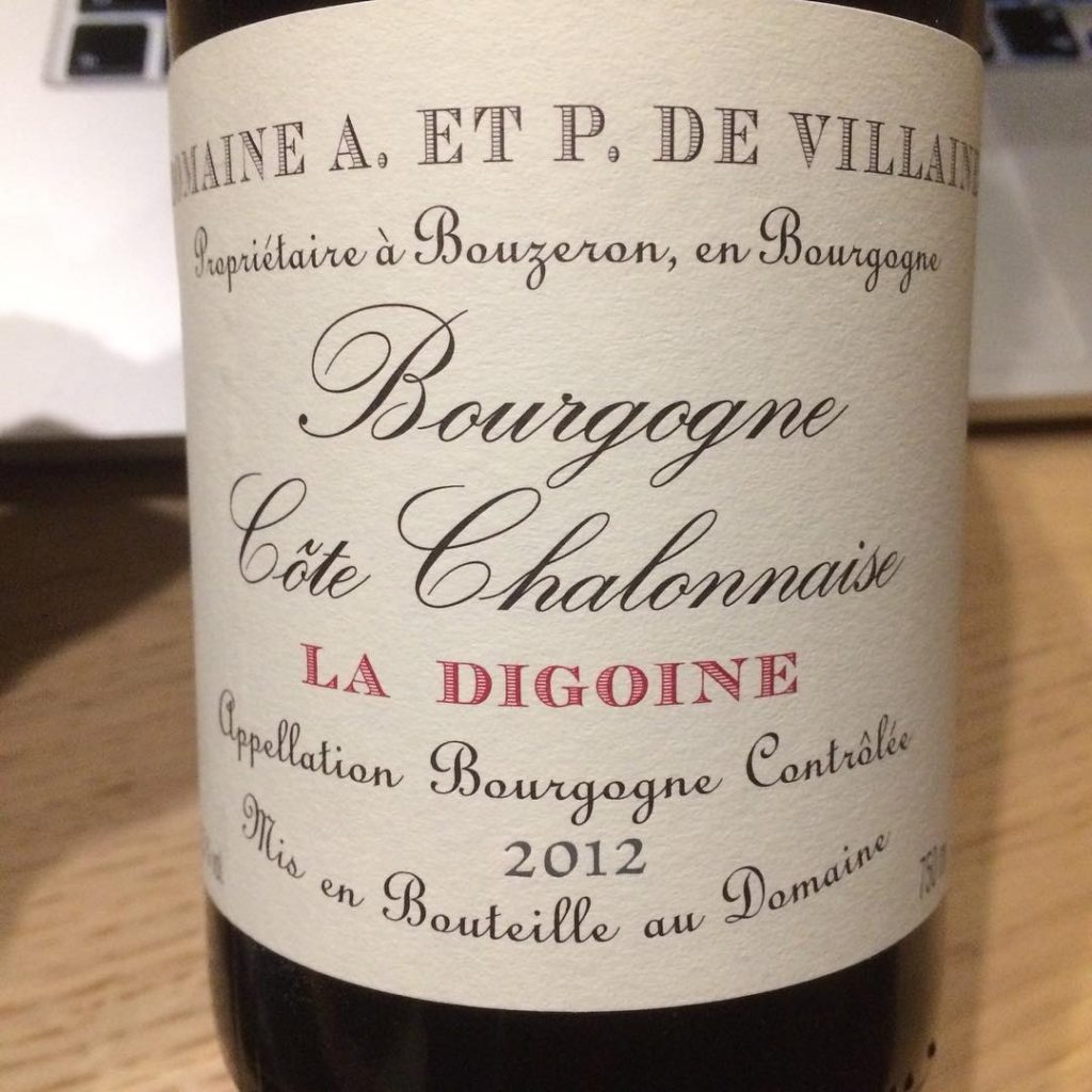 Domaine de Villaine La Digoine 2012 Bourgogne Côte Chalonnaise